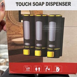 Elegant Touch Triple Soap Dispenser - Black and Yellow